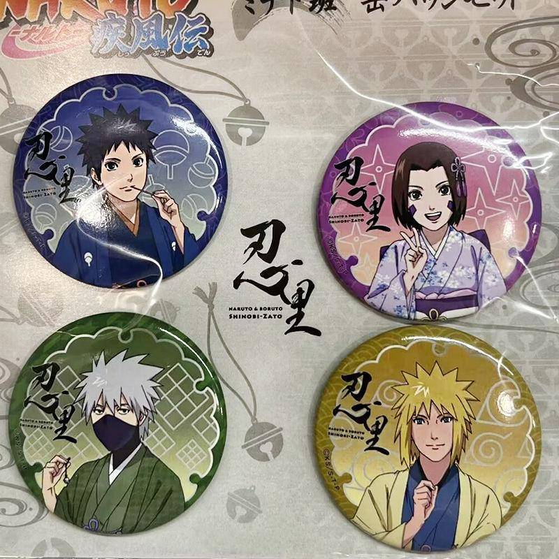 新款火影忍者naruto 忍里水门班吧唧徽章卡卡西带土琳水门谷子周