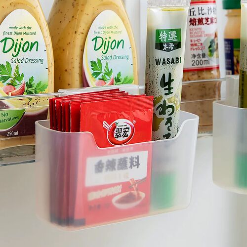 壁挂式冰箱侧门收纳盒调料包酱包储物盒小物件整理储物架置物挂架