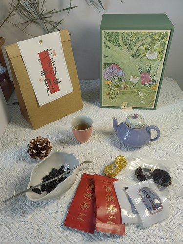 晓山序养生茶礼盒 黄精茶黄精抱枣黄精芝麻丸闺蜜下午茶礼品定制