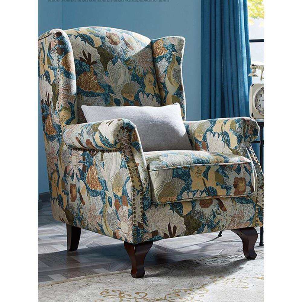 高背椅单人沙发老虎椅美式乡村复古休闲椅客厅卧室现代简约小户型,电子/电工,接线端子,淘宝优惠券,粉丝福利购,淘宝优惠卷