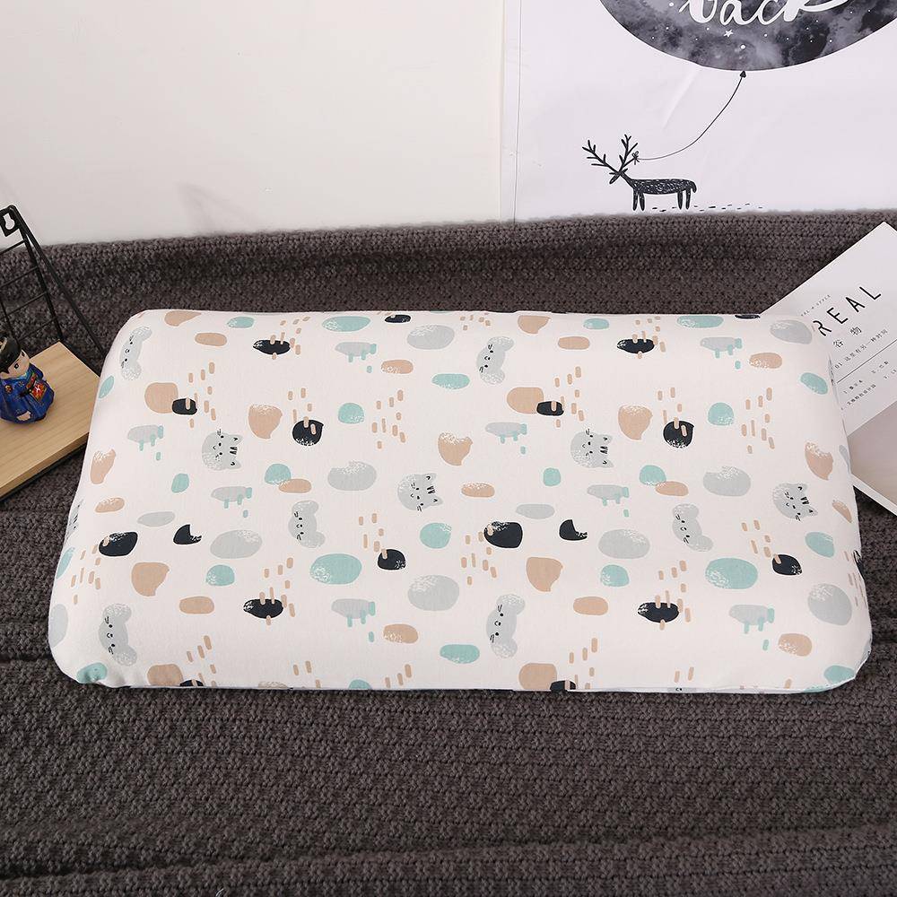 波浪型记忆棉儿童枕头慢回弹记忆绵枕芯全棉枕头宝宝婴儿枕