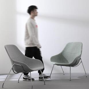 北欧单人沙发椅懒人现代简约小户型客厅家用轻奢休闲椅布艺老虎椅