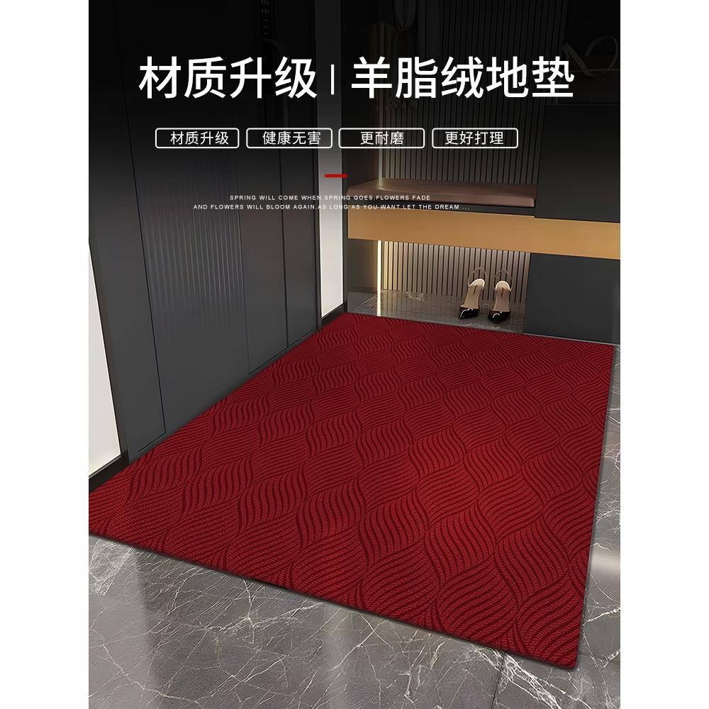 入户门地垫乔迁门垫高级感红色进门地毯喜庆大门脚垫门口2024新款
