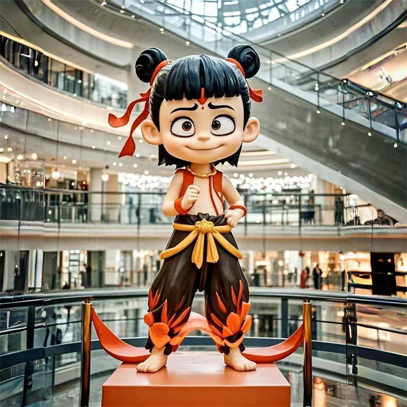 哪吒2魔童闹海典藏版摆件一比一真人尺寸玻璃钢模型真实质感道具