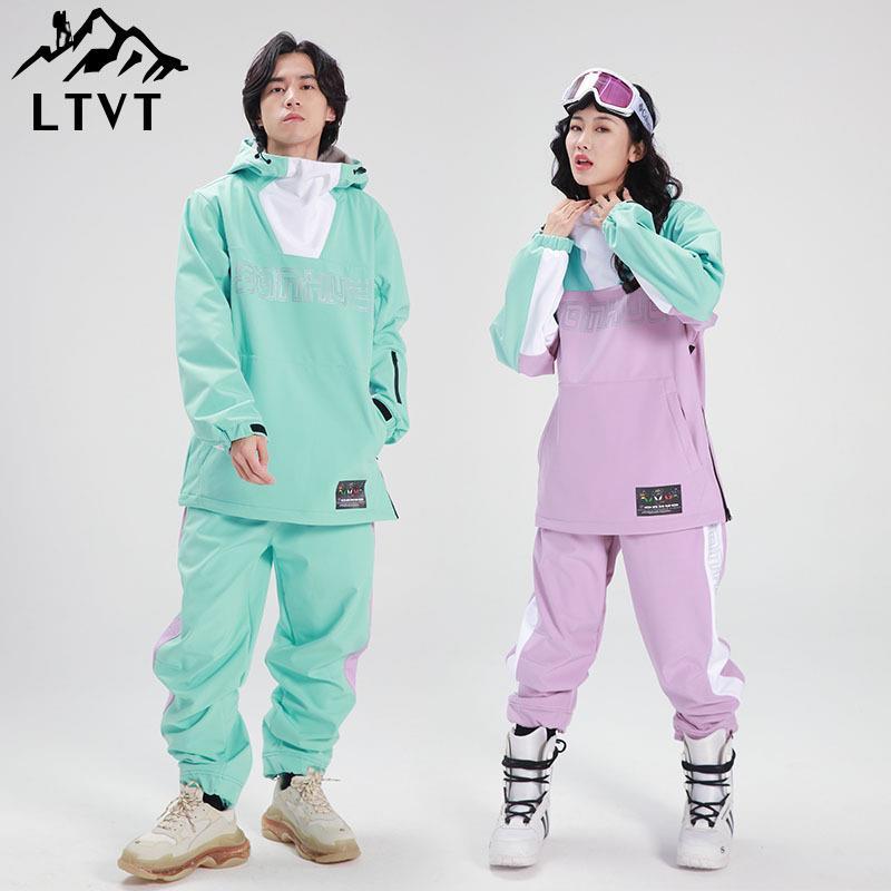 23新款单板滑雪服男女套装情侣冬雪场户外防风防水时尚加厚保暖