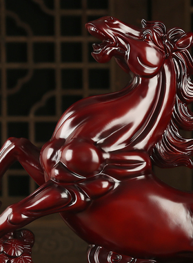 马到成功新中式书房办公室摆件客厅酒柜装饰前台摆设店铺开业礼品