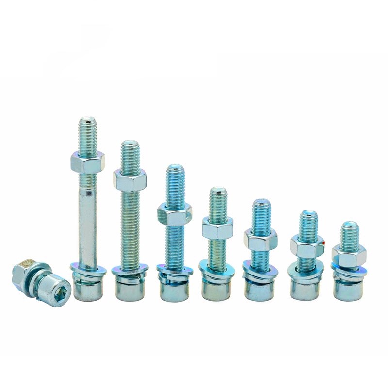 镀锌8.8级内六角组合套装螺丝螺母平介弹垫分开组合螺栓M5M6M8M10