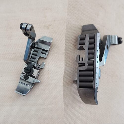 拷边包缝机三线四线薄厚料滚轮压脚绷缝机坎车5.6皮革轮子压脚