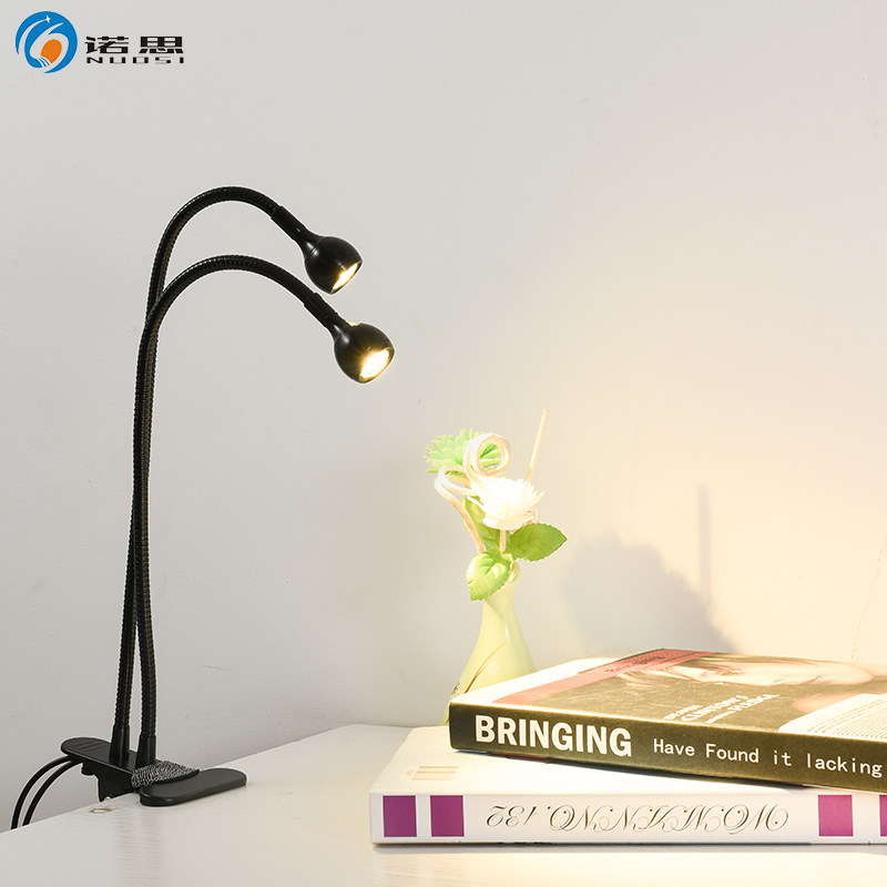 诺思led夹子台灯酷毙双头聚光射灯USB迷你工作台卧室床头化妆鱼缸,家装灯饰光源,阅读台灯(护眼灯/写字灯),淘宝优惠券,粉丝福利购,淘宝优惠卷