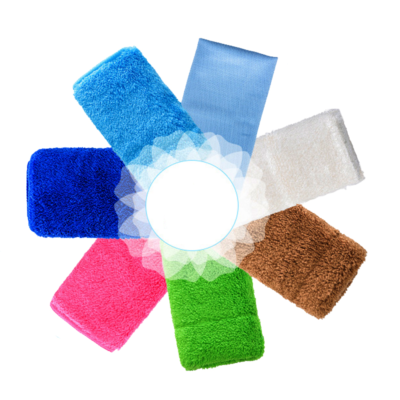 懒人抹布吸水不掉毛加厚不沾油厨房洗碗布竹纤维可水洗七色保洁布