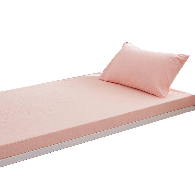 学生全棉水洗棉床罩0.8/0.9/1m宽1.9m长床单床笠款定制防滑薄垫用