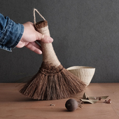 后弄天然棕丝小扫把扫床刷子 桌面扫帚家用除尘清洁刷神器扫茶刷