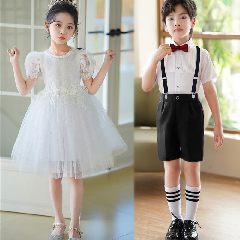 六一儿童节合唱演出服女童舞蹈蓬蓬裙男童礼服小学生毕业表演服装