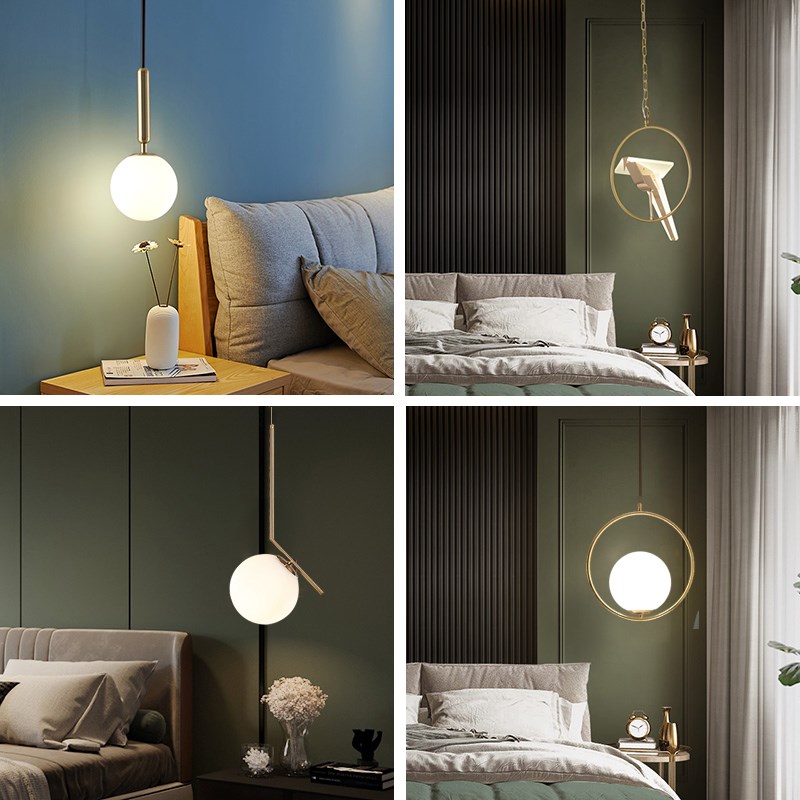 北欧风格圆球床头吊灯具三头餐厅卧室吧台咖啡厅个性创意简约灯饰