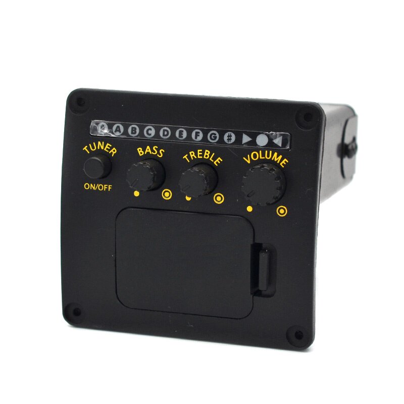 渔夫民谣木吉他拾音器二段压电调音带硬棒尾钉盖全新包邮送电池