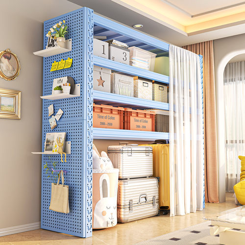 家用货架置物架多层落地储藏室行李箱收纳架子阳台储物钢制货物架