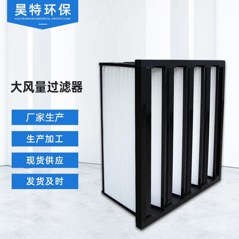 大风量过滤器 聚酯合成纤维组合式空气过滤器 高效无隔板过滤器