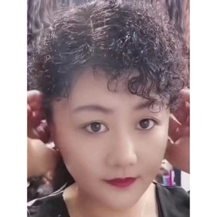 假头发女款假发真头发假发中年妈妈蓬松薄款女士新款帽子冬天卷发
