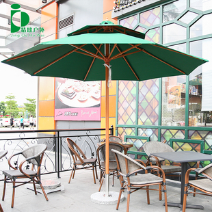 精欧户外庭院桌椅伞中柱伞3米遮阳伞室外摆摊折叠伞户外大太阳伞