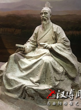 黄履庄仿铜人物雕塑古代物理家玻璃纤维铸铜人物户外广场铜雕塑人