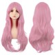 潼漫 cos假发女微卷长发动漫高温丝粉红藕粉色斜刘海万用70cm头套