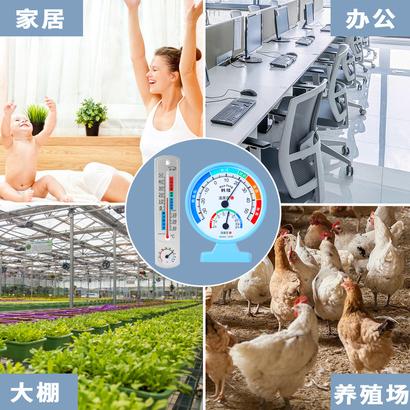 室内温度计家用挂墙实验室专用空气温度监测精准挂式一体温湿度计图片