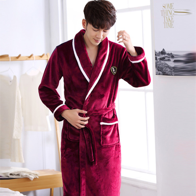 2020秋冬大码睡衣婚礼睡袍新娘晨袍情侣法兰绒浴袍男珊瑚绒女性感