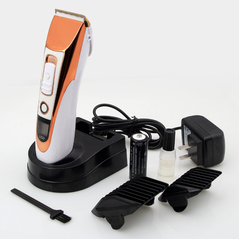 包邮液晶显示发廊专业充电式理发器陶瓷刀头发型师电推剪美发推子