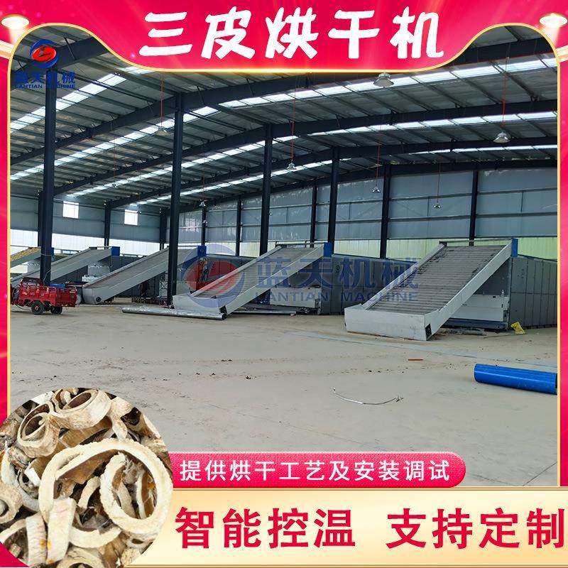 大型药材烘干设备 枇杷叶桑白皮地骨皮干燥机 网带三皮药材烘干机