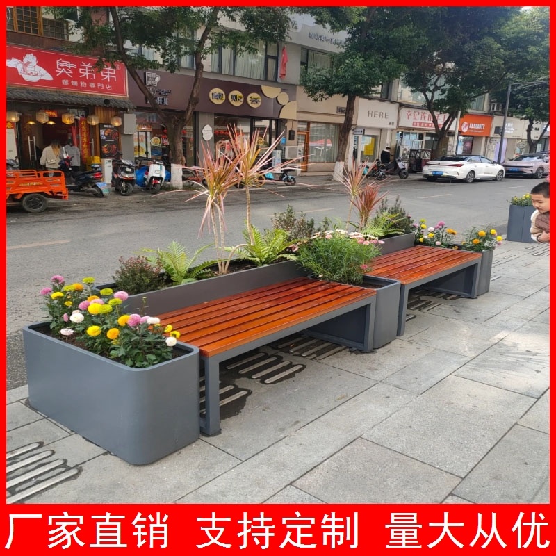 户外铁艺花箱组合花坛室外铁艺花架成品花槽围栏隔断花钵种植箱