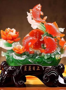 蒸蒸日上年年有余客厅玄关电视柜酒柜家居装饰品桌面摆件工艺礼品