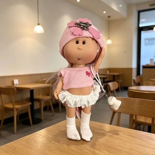 2026新款土豆娃娃mia西班牙24cm娃娃豆豆眼女孩子DIY玩具生日礼物