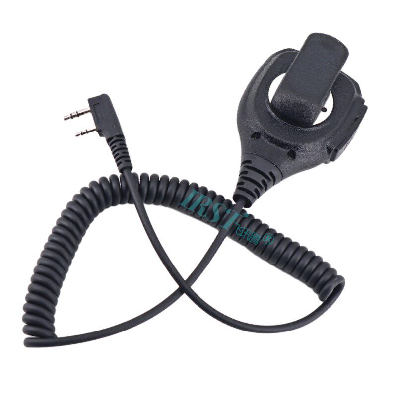 对讲机手咪泉盛灵通精通话咪手台肩咪建伍宝峰通用型K头双插孔