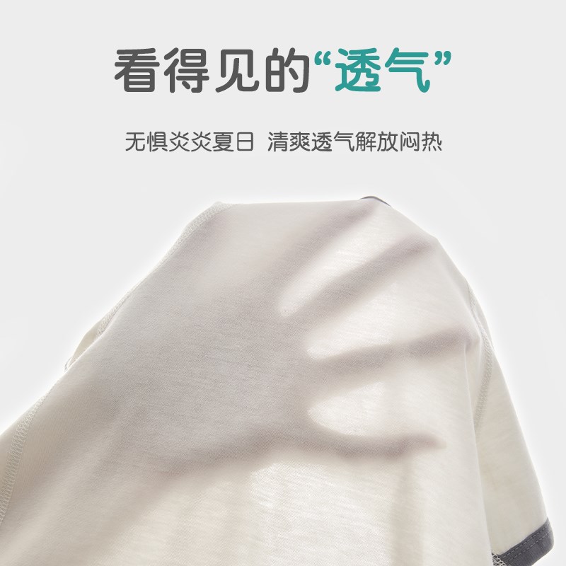 新生婴儿衣服夏季薄款短袖长裤连体衣6一12月宝宝纯棉夏装a类73码