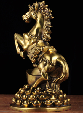 纯铜马到成功马摆件工艺品招财大号办公室客厅电视柜装饰开业礼品