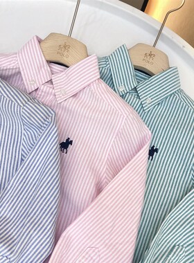 儿童春秋季新品休闲长袖衬衫翻领棉中大童宝宝条纹开衫衬衣86202