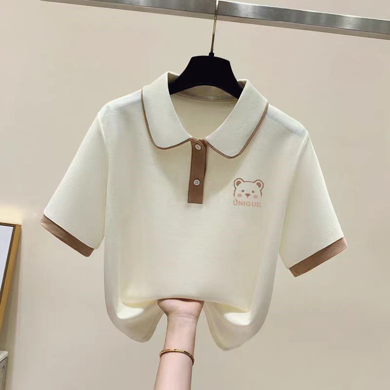 女童短袖POLO领夏季t恤可爱中大童翻领衫绣花洋气百搭薄款上衣潮,童装/婴儿装/亲子装,儿童POLO衫,淘宝优惠券,粉丝福利购,淘宝优惠卷