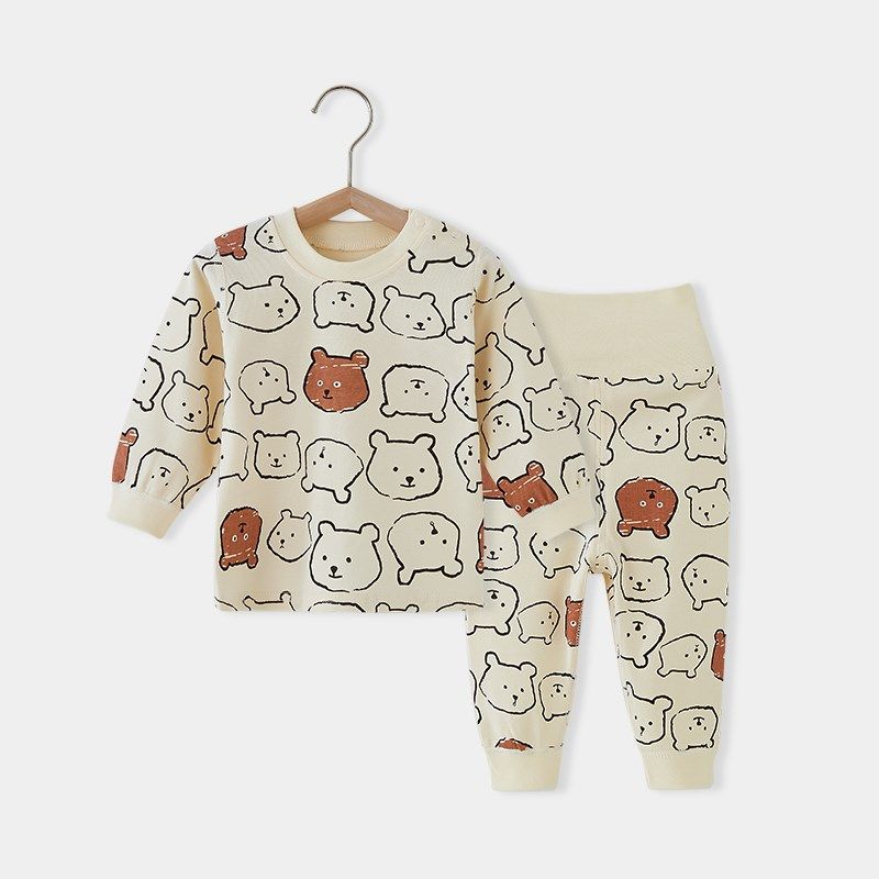 秋冬薄款纯棉婴儿内衣套装男童女童卡通秋衣秋裤高腰护肚宝宝睡衣,童装/婴儿装/亲子装,内衣套装,淘宝优惠券,粉丝福利购,淘宝优惠卷