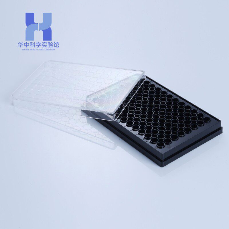 黑色96孔无菌酶标板 全黑全白酶标仪可拆贴壁细胞培养板 TC荧光板