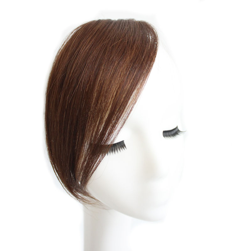 斜刘海假发片女真发自然无痕隐形网红加长两侧偏分假刘海留海发片