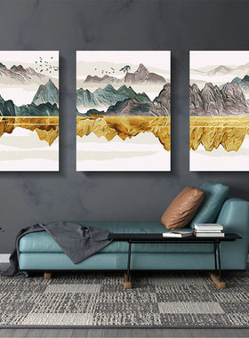 diy数字油画手绘填色三拼油彩画客厅卧室大幅风景花卉三联装饰画