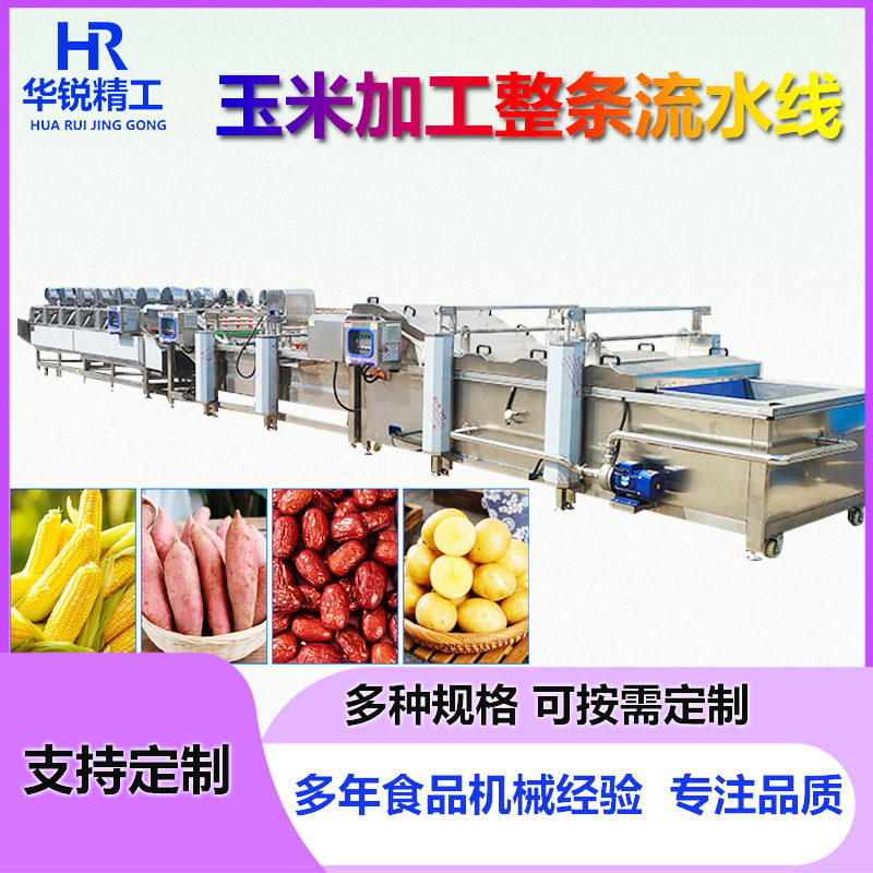 全自动玉米清洗生产线黏玉米鼓泡清洗设备食品加工设备厂家直销