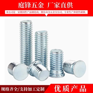 圆头FH压板螺丝柱不锈钢压铆螺钉现货 深圳厂家蓝白锌压铆螺丝
