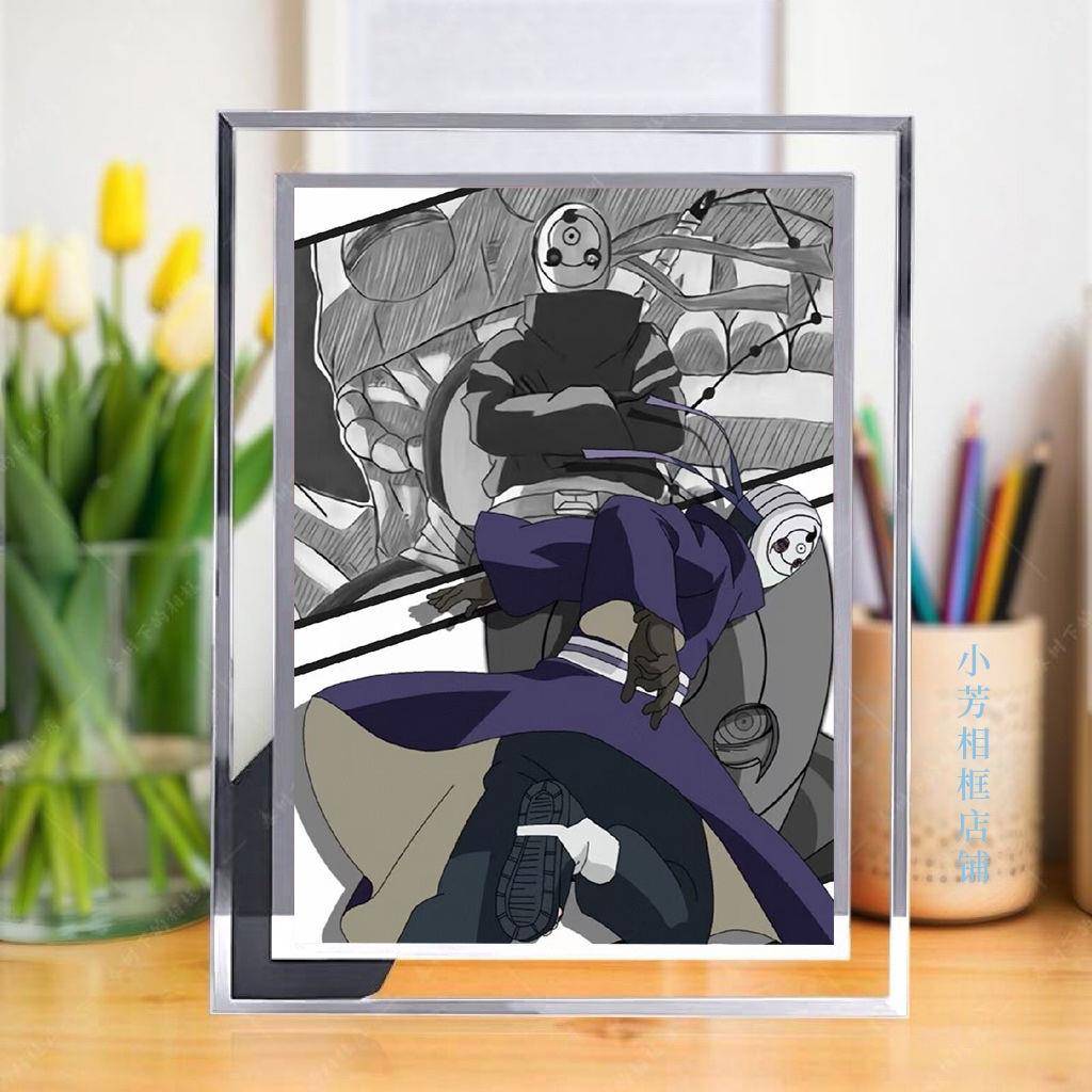 新款火影忍者周边水晶相框带土摆件卡卡定制桌面横竖照片同学摆台