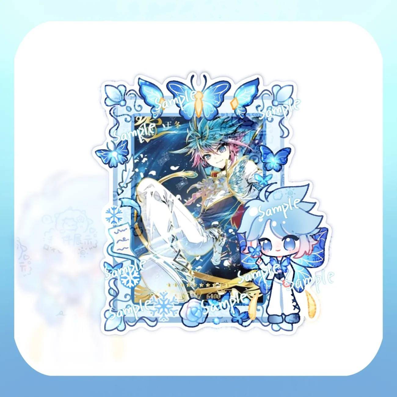 原创斗罗大陆2绝世唐门王冬周边手绘亚克力插卡立牌印象卡框摆件