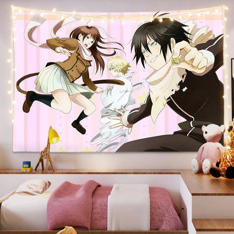 野良神夜斗周边挂布动漫二次元背景布学生宿舍房间卧室装饰布墙布