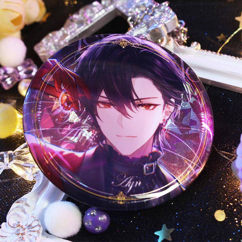 时空中的绘旅人原创周边75mm双闪吧唧罗夏艾因反光马口铁镭射徽章