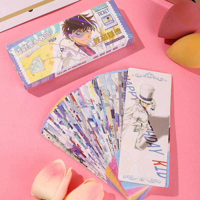 怪盗基德长款镭射票书签小卡名侦探柯南周边二次元LOMO卡明信片