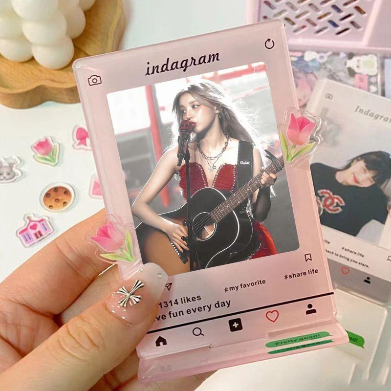 宋雨琦小卡摆件立牌ins亚克力3寸相框拍立得相片情侣摇摇乐框照片