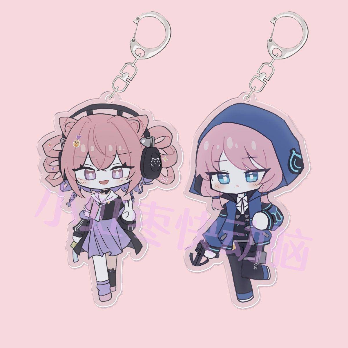 明日方舟U-official蓝毒可爱二创周边亚克力钥匙扣